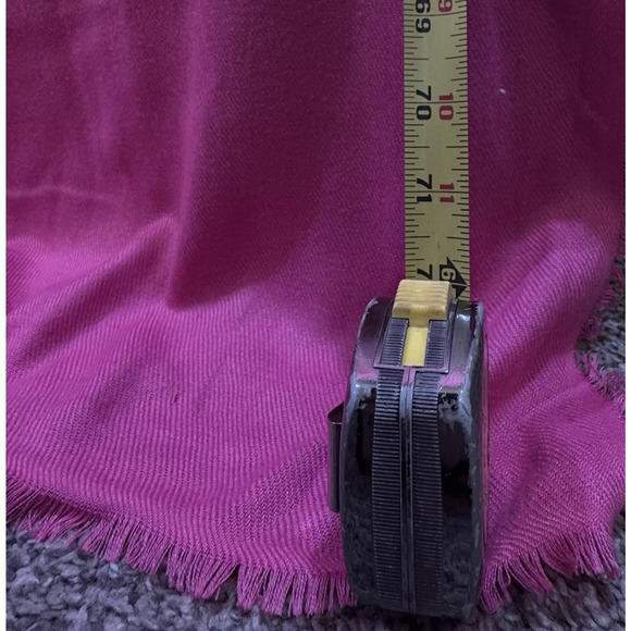 Pink Red Lightweight Shawl Scarves Set Of Two Solid Fringe Edge - Picture 5 of 9